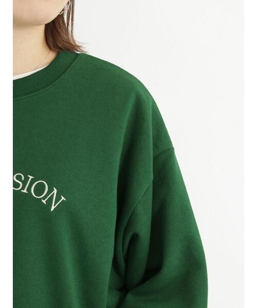 Samansa Mos2 blue（サマンサモスモスブルー）の「刺繍ロゴスウェット（Tシャツ/カットソー・レディース・ベージュ/オフホワイト/ブルー/グリーン・ﾌﾘ-）」の17枚目の写真