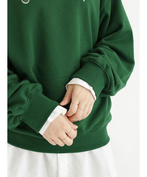 Samansa Mos2 blue（サマンサモスモスブルー）の「刺繍ロゴスウェット（Tシャツ/カットソー・レディース・ベージュ/オフホワイト/ブルー/グリーン・ﾌﾘ-）」の18枚目の写真