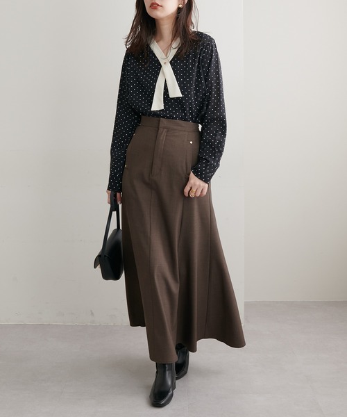 osonoパールリバー釦クロスボータイブラウス（シャツ/ブラウス