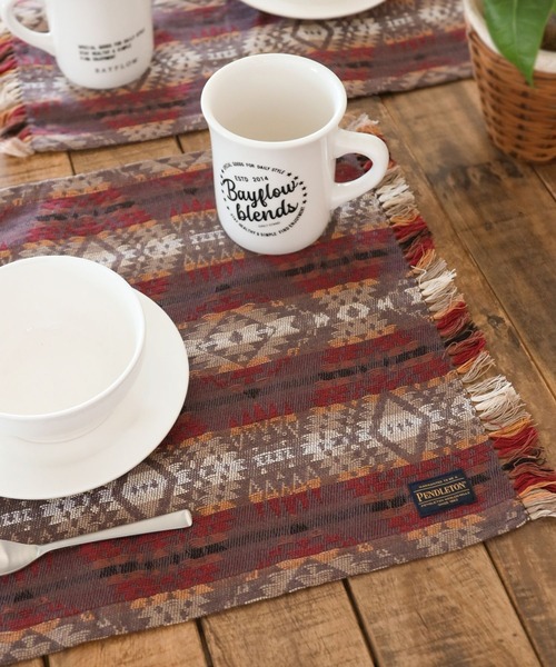 BAYFLOW(ベイフロー)の「【PENDLETON(ペンドルトン)】フリンジランチョンマット2P(ランチョンマット/テーブルウェア・レディース・ブルー/レッド・0)」の1枚目の写真