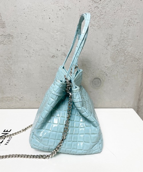 StyleSea（スタイルシー）の「フェイククロコレザーバッグ（ショルダーバッグ・レディース・ライトブルー/ライトパープル/イエロー/ブラウン/ライム・FREE）」の13枚目の写真