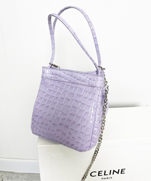 StyleSea（スタイルシー）の「フェイククロコレザーバッグ（ショルダーバッグ・レディース・ライトブルー/ライトパープル/イエロー/ブラウン/ライム・FREE）」の18枚目の写真