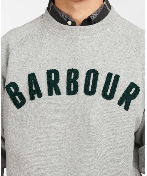 Barbour（バブアー）の「ラグランスリーブアーチロゴスウェット