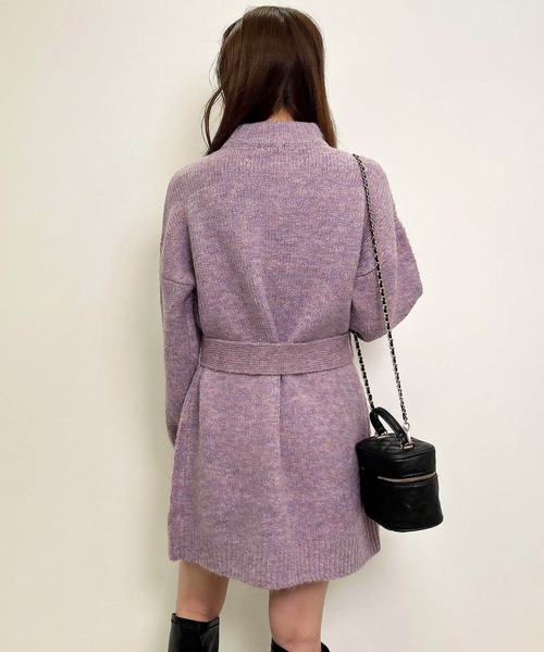 INGNI（イング）の「ふわふわモックネックニットワンピース（ワンピース・レディース・ピンク/アイボリー/グレー/パープル・M）」の11枚目の写真