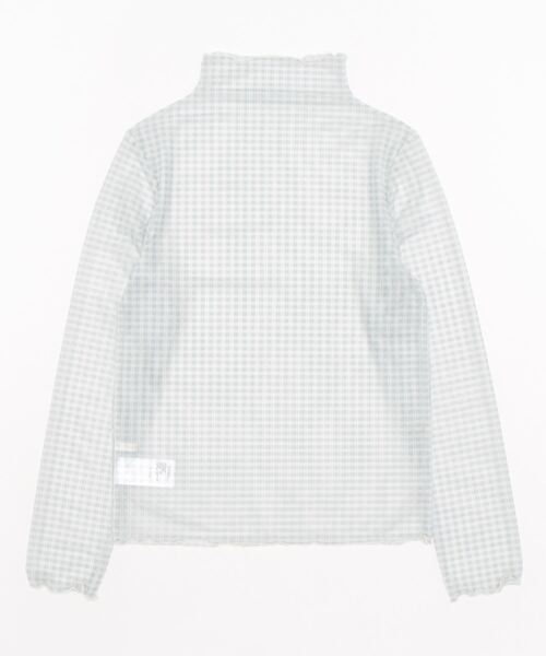 ehka sopo（エヘカソポ）の「シアーチェックハイネックカットソー（Tシャツ/カットソー・レディース・ベージュ/ピンク/グレー・ﾌﾘ-）」の4枚目の写真