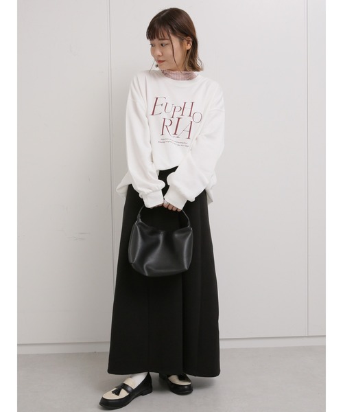 ehka sopo（エヘカソポ）の「シアーチェックハイネックカットソー（Tシャツ/カットソー・レディース・ベージュ/ピンク/グレー・ﾌﾘ-）」の6枚目の写真