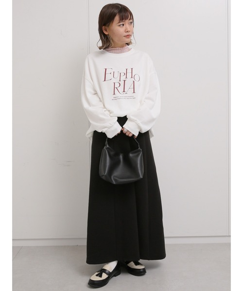 ehka sopo（エヘカソポ）の「シアーチェックハイネックカットソー（Tシャツ/カットソー・レディース・ベージュ/ピンク/グレー・ﾌﾘ-）」の7枚目の写真