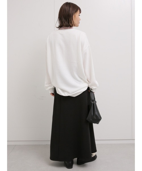 ehka sopo（エヘカソポ）の「シアーチェックハイネックカットソー（Tシャツ/カットソー・レディース・ベージュ/ピンク/グレー・ﾌﾘ-）」の8枚目の写真