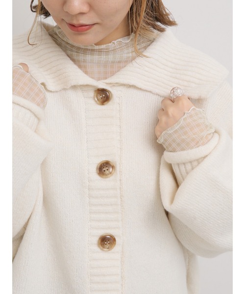 ehka sopo（エヘカソポ）の「シアーチェックハイネックカットソー（Tシャツ/カットソー・レディース・ベージュ/ピンク/グレー・ﾌﾘ-）」の13枚目の写真