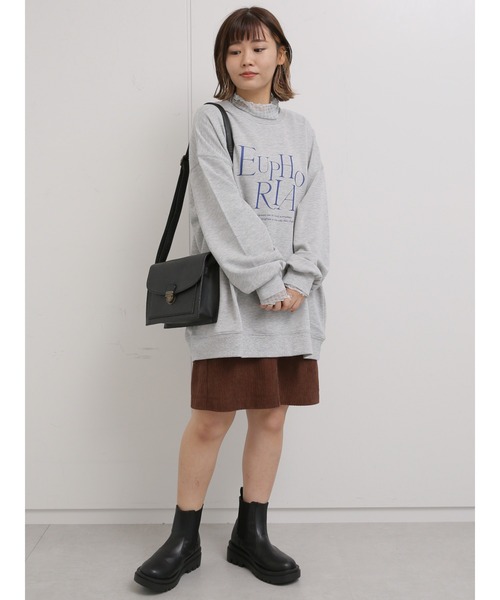 ehka sopo（エヘカソポ）の「シアーチェックハイネックカットソー（Tシャツ/カットソー・レディース・ベージュ/ピンク/グレー・ﾌﾘ-）」の14枚目の写真