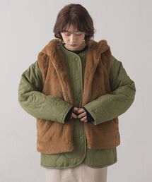 RETRO GIRL | ファーベストキルトコートSET(その他アウター)