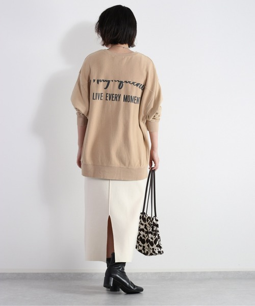 cepo（セポ）の「ヴィンテージライク ロゴビッグスウェット（Tシャツ/カットソー・レディース・チャコール/ベージュ・M）」の21枚目の写真