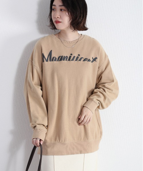 cepo（セポ）の「ヴィンテージライク ロゴビッグスウェット（Tシャツ/カットソー・レディース・チャコール/ベージュ・M）」の14枚目の写真