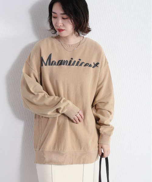 cepo（セポ）の「ヴィンテージライク ロゴビッグスウェット（Tシャツ/カットソー・レディース・チャコール/ベージュ・M）」の15枚目の写真