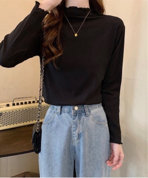 Burner(バーナー)の「【OKUOKU 0909】フリル ハイネック Tシャツ oku-tops-689672184031-149(Tシャツ/カットソー・レディース・C/D/E/F/A/B・FREE)」の9枚目の写真