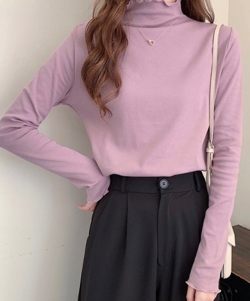 Burner(バーナー)の「【OKUOKU 0909】フリル ハイネック Tシャツ oku-tops-689672184031-149(Tシャツ/カットソー・レディース・C/D/E/F/A/B・FREE)」の12枚目の写真