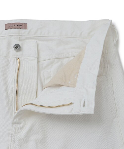 BEAMS LIGHTS(ビームスライツ)の「BEAMS LIGHTS / ハードウォッシュ ジップ デニムパンツ(デニムパンツ・メンズ・オフホワイト/サックスブルー・MEDIUM/LARGE/SMALL)」の6枚目の写真