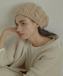 Cable knit ベレー