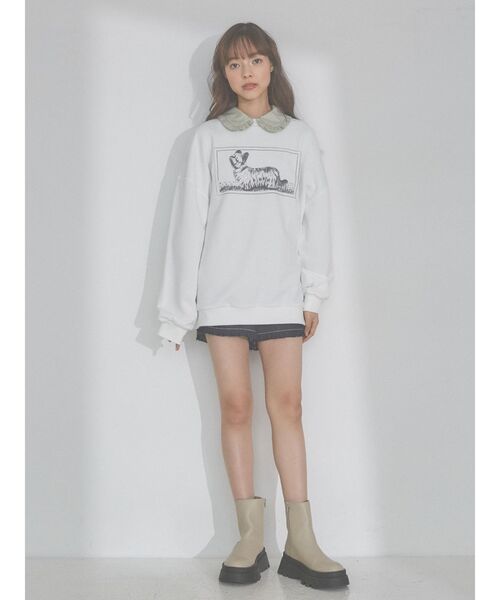 merry jenny（メリージェニー）の「SKYE TERRIERスウェット（スウェット・レディース・オフホワイト/グレー/イエロー・FREE）」の14枚目の写真