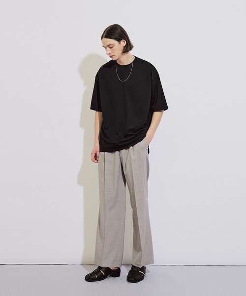 tk.TAKEO KIKUCHI（ティーケータケオキクチ）の「◆Vチェーンネックレス付き半袖カットソー（Tシャツ/カットソー・メンズ・ブラック/オフホワイト・02/03）」の18枚目の写真