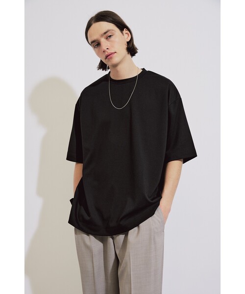 tk.TAKEO KIKUCHI（ティーケータケオキクチ）の「◆Vチェーンネックレス付き半袖カットソー（Tシャツ/カットソー・メンズ・ブラック/オフホワイト・02/03）」の19枚目の写真