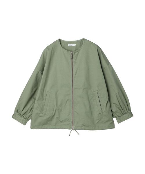 CRAFT STANDARD BOUTIQUE(クラフトスタンダードブティック)の「ノーカラーZIPブルゾン(ブルゾン・レディース・カーキ/チャコールグレー/ベージュ・M/L)」の17枚目の写真