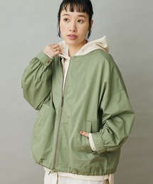 ノーカラーZIPブルゾン