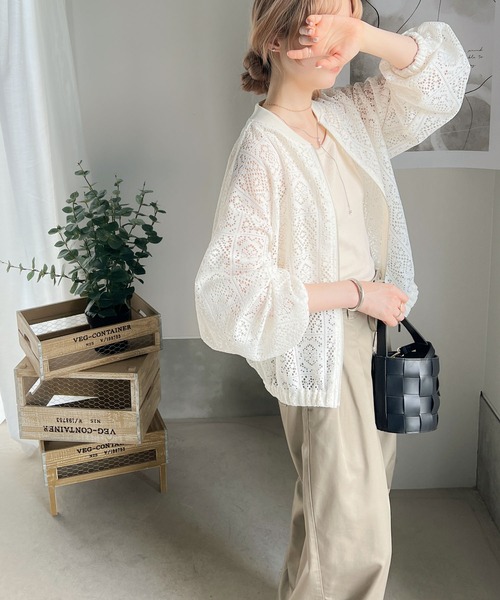 セール】《JaVaジャバ コラボ》コーデの格上げ。レース柄シアー