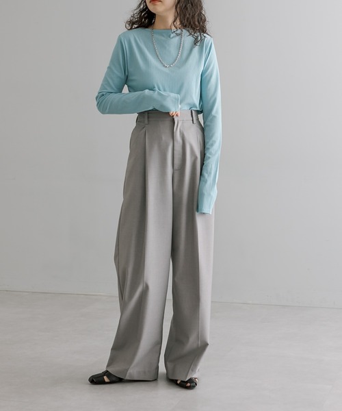 mystic（ミスティック）の「ランダムリブシアープルオーバー（Tシャツ/カットソー・レディース・オフホワイト/ブルー/ブラック・FREE）」の16枚目の写真