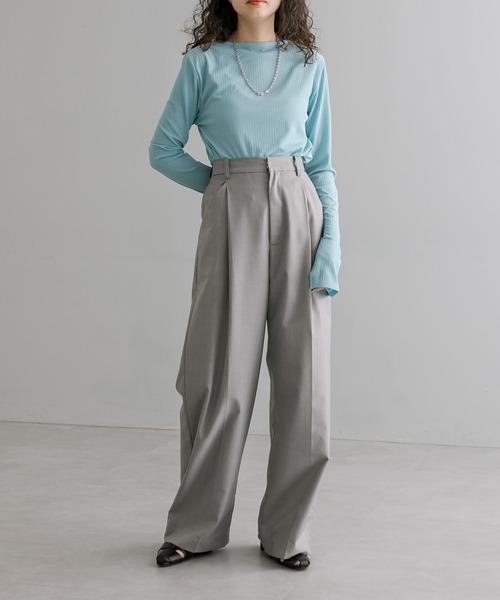 mystic（ミスティック）の「ランダムリブシアープルオーバー（Tシャツ/カットソー・レディース・オフホワイト/ブルー/ブラック・FREE）」の10枚目の写真