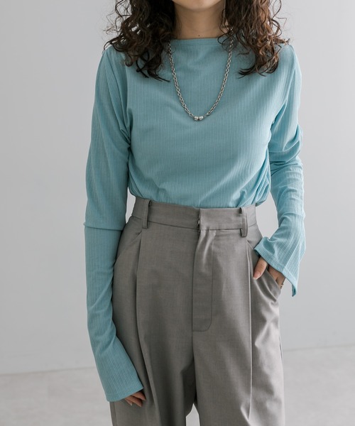 mystic（ミスティック）の「ランダムリブシアープルオーバー（Tシャツ/カットソー・レディース・オフホワイト/ブルー/ブラック・FREE）」の22枚目の写真