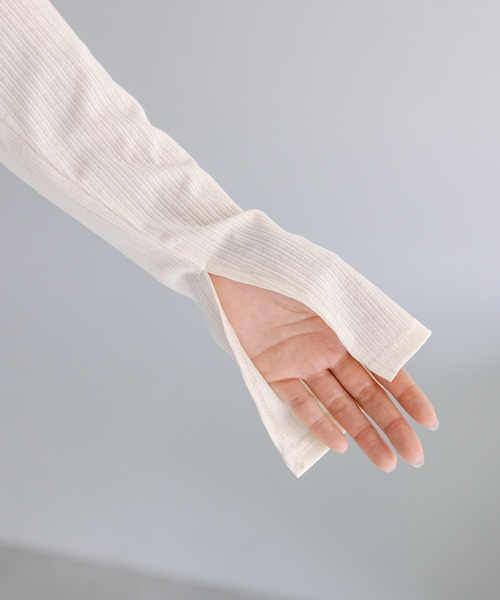 mystic（ミスティック）の「ランダムリブシアープルオーバー（Tシャツ/カットソー・レディース・オフホワイト/ブルー/ブラック・FREE）」の15枚目の写真