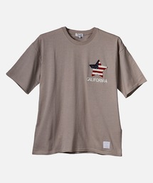 EVOLUTION（エボリューション）の「星条旗スター型刺繍　ビッグシルエットTシャツ（Tシャツ/カットソー）」