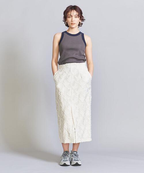 BEAUTY&YOUTH UNITED ARROWS（ビューティーアンドユースユナイテッドアローズ）の「コットン ランダムリブ リンガー タンクトップ（タンクトップ・レディース・ベージュ/グレー/オフホワイト・FREE）」の11枚目の写真