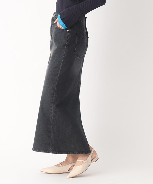 OPAQUE.CLIP（オペークドットクリップ）の「◆コットン混デニム タイトスカート（デニムスカート・レディース・ダークネイビー/チャコールグレー/ブルー・38/36）」の17枚目の写真