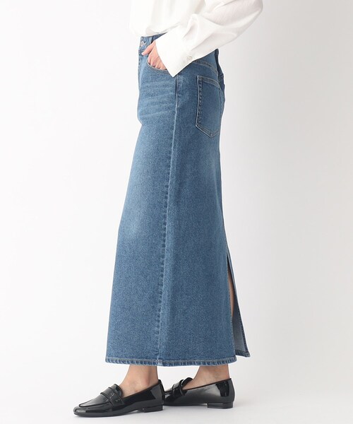 OPAQUE.CLIP（オペークドットクリップ）の「◆コットン混デニム タイトスカート（デニムスカート・レディース・ダークネイビー/チャコールグレー/ブルー・38/36）」の15枚目の写真