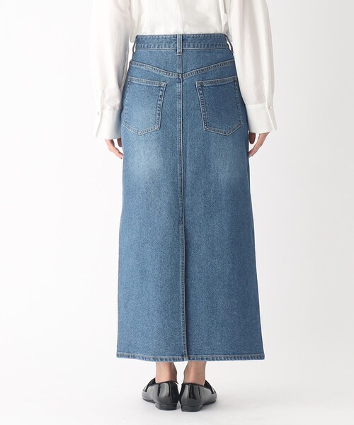 OPAQUE.CLIP（オペークドットクリップ）の「◆コットン混デニム タイトスカート（デニムスカート・レディース・ダークネイビー/チャコールグレー/ブルー・38/36）」の10枚目の写真