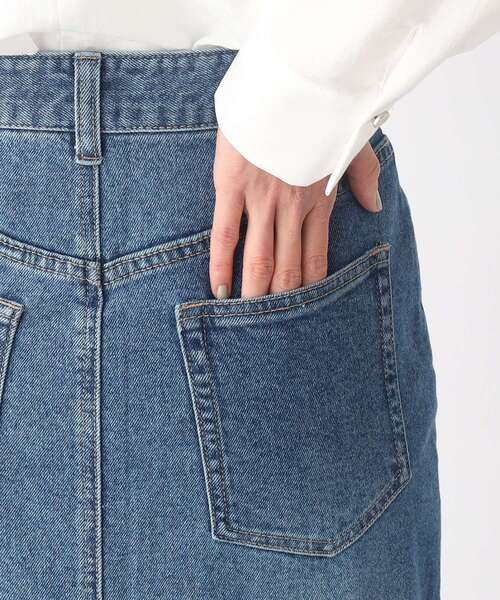 OPAQUE.CLIP（オペークドットクリップ）の「◆コットン混デニム タイトスカート（デニムスカート・レディース・ダークネイビー/チャコールグレー/ブルー・38/36）」の16枚目の写真