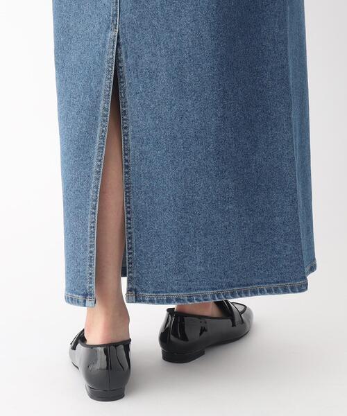 OPAQUE.CLIP（オペークドットクリップ）の「◆コットン混デニム タイトスカート（デニムスカート・レディース・ダークネイビー/チャコールグレー/ブルー・38/36）」の7枚目の写真