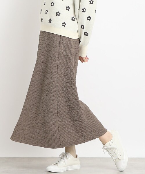 Cutie Blonde（キューティーブロンド）の「◆【今シーズン、ヘビロテな予感】ふくれジャカード Aラインスカート（スカート・レディース・サンドベージュ/アイボリー/ブラック・00）」の3枚目の写真