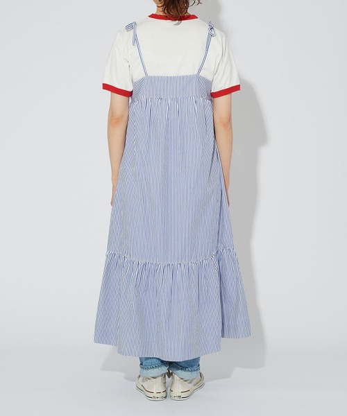 CHILD WOMAN(チャイルドウーマン)の「ブロードストライプ キャミワンピース(ワンピース・レディース・ブルー/レッド・FREE)」の22枚目の写真