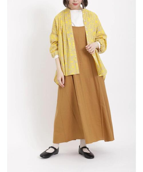 sm2rhythm（サマンサモスモスリズム）の「プリントタックチュニックブラウス（シャツ/ブラウス・レディース・ブラック/ブルー/イエロー・ﾌﾘ-）」の9枚目の写真