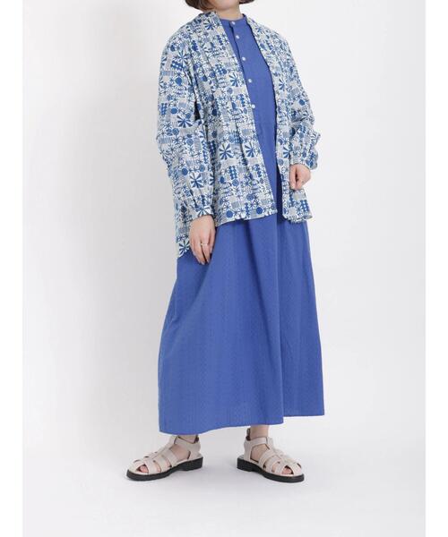 sm2rhythm（サマンサモスモスリズム）の「プリントタックチュニックブラウス（シャツ/ブラウス・レディース・ブラック/ブルー/イエロー・ﾌﾘ-）」の13枚目の写真