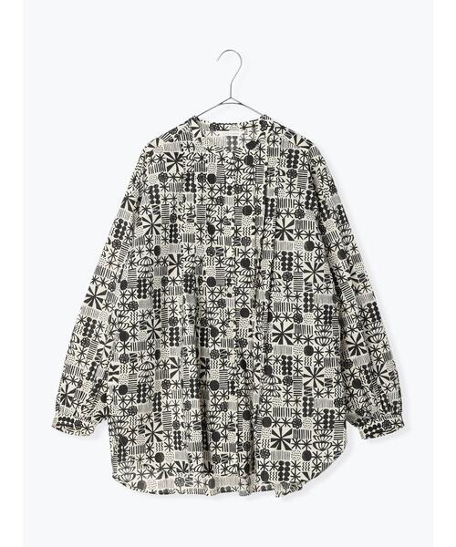 sm2rhythm（サマンサモスモスリズム）の「プリントタックチュニックブラウス（シャツ/ブラウス・レディース・ブラック/ブルー/イエロー・ﾌﾘ-）」の19枚目の写真