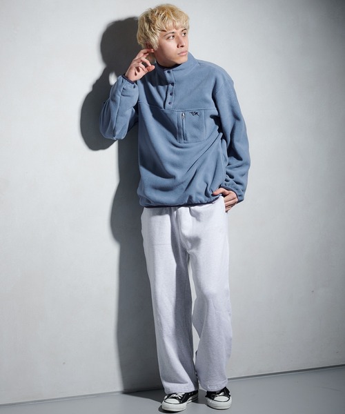 FCMM（エフシーエムエム）の「【日本限定アイテム】FLEECE PULLOVER/フリースプルオーバー（スウェット・メンズ・ベージュ/アイボリー/ライトブルー・LARGE/MEDIUM）」の14枚目の写真