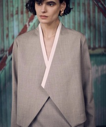 SEA（シー）の「サージ キモノジャケット（ノーカラージャケット）」