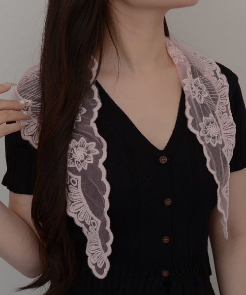 セール】【resonance】レース フラワーデザイン 刺繍かぎ編み