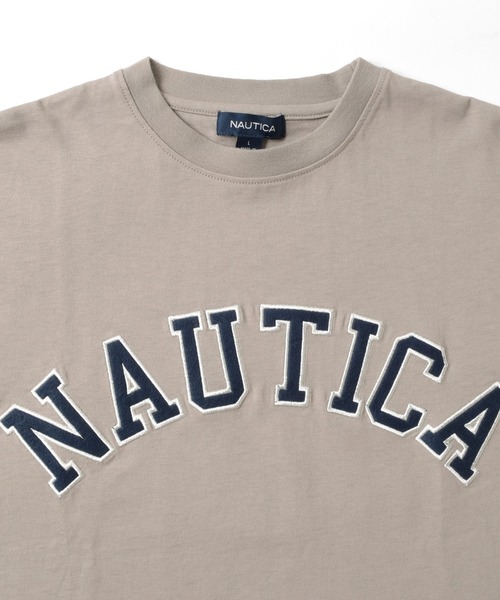 NAUTICA　刺繍&プリント　Tシャツ　ノーティカ　メキシコ製　Ｍサイズ FREAK'S STORE｜Garment Pigment Dyed Hidden Logo Multi Border