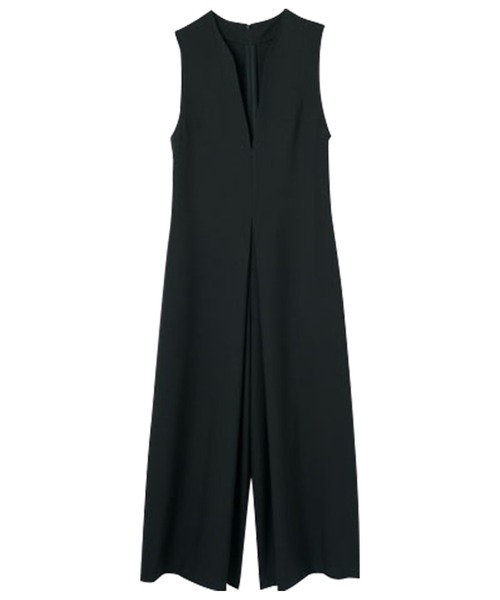 RANAN（ラナン）の「麻調オールインワン（つなぎ/オールインワン・レディース・ブラック/ブラウン系・M/L/LL）」の3枚目の写真