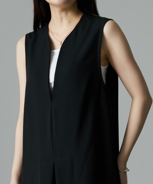 RANAN（ラナン）の「麻調オールインワン（つなぎ/オールインワン・レディース・ブラック/ブラウン系・M/L/LL）」の10枚目の写真